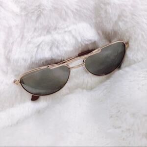 Hunter Gold Mirrored Aviator Sunglasses